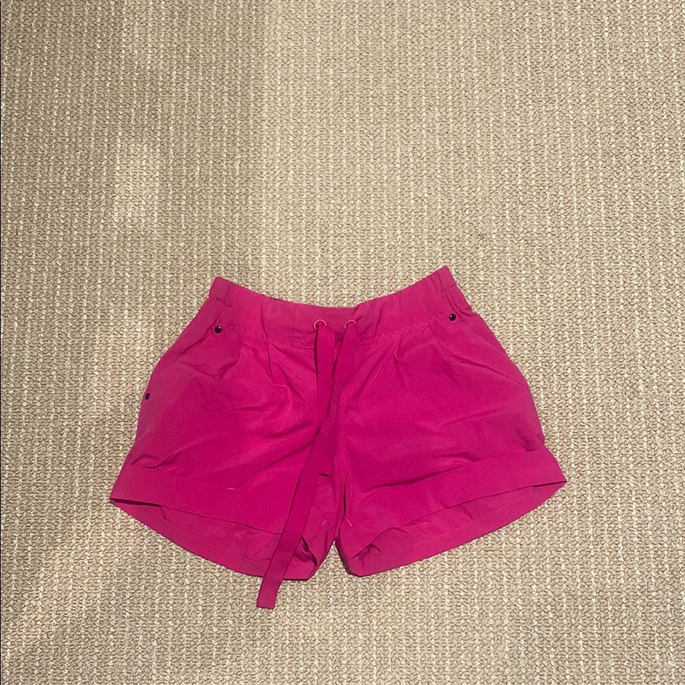lululemon athletica High Waist Magenta Shorts